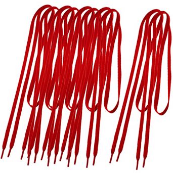 5 Pairs 43.3" Length Plastic Tips Flat Wide Shoelaces