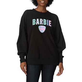 Women's Barbie Malibu Ski Crew Oversized Fleece Crew Sweatshirt