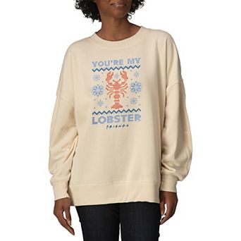 Women's Friends "You're My Lobster" Oversized Fleece Crew Sweatshirt