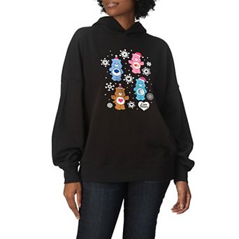 Women's Care Bears Characters Oversized Fleece Hoodie Sweatshirt