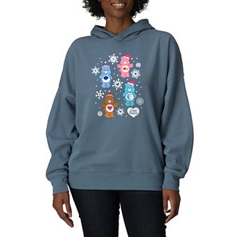 Women's Care Bears Characters Oversized Fleece Hoodie Sweatshirt