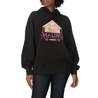 Women's Barbie Malibu Bake Shoppe Oversized Fleece Hoodie Sweatshirt