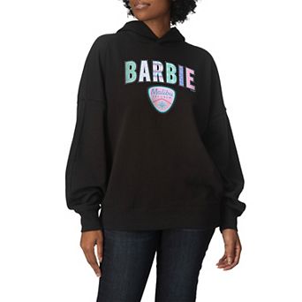 Women's Barbie Malibu Ski Oversized Fleece Hoodie Sweatshirt