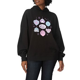 Women's Polly Pocket Christmas Ornaments Oversized Fleece Hoodie Sweatshirt