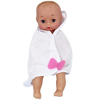 Goldberger Doll Baby Softina Feel So Real Skin Bath Doll with White Bath Towel