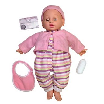 Goldberger Doll So Big 19-Inch Baby Doll with Striped Pajamas & Matching Cap