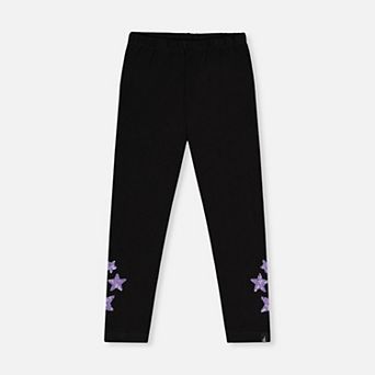 Little Kids Girl Shimmering Star Organic Cotton Jersey Leggings