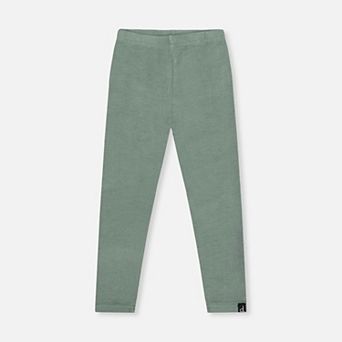 Little Kids Girl Vertical Rib Elastic Waist Leggings