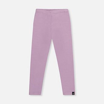 Little Kids Girl Vertical Rib Elastic Waist Leggings