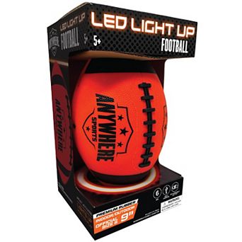 Anywhere Sports LED Light-Up Football Junior Size Inflatable Rubber Ball