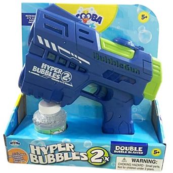 Scooba Duck Hyper Bubbles Blaster Double-Barrel Electric Bubble Gun