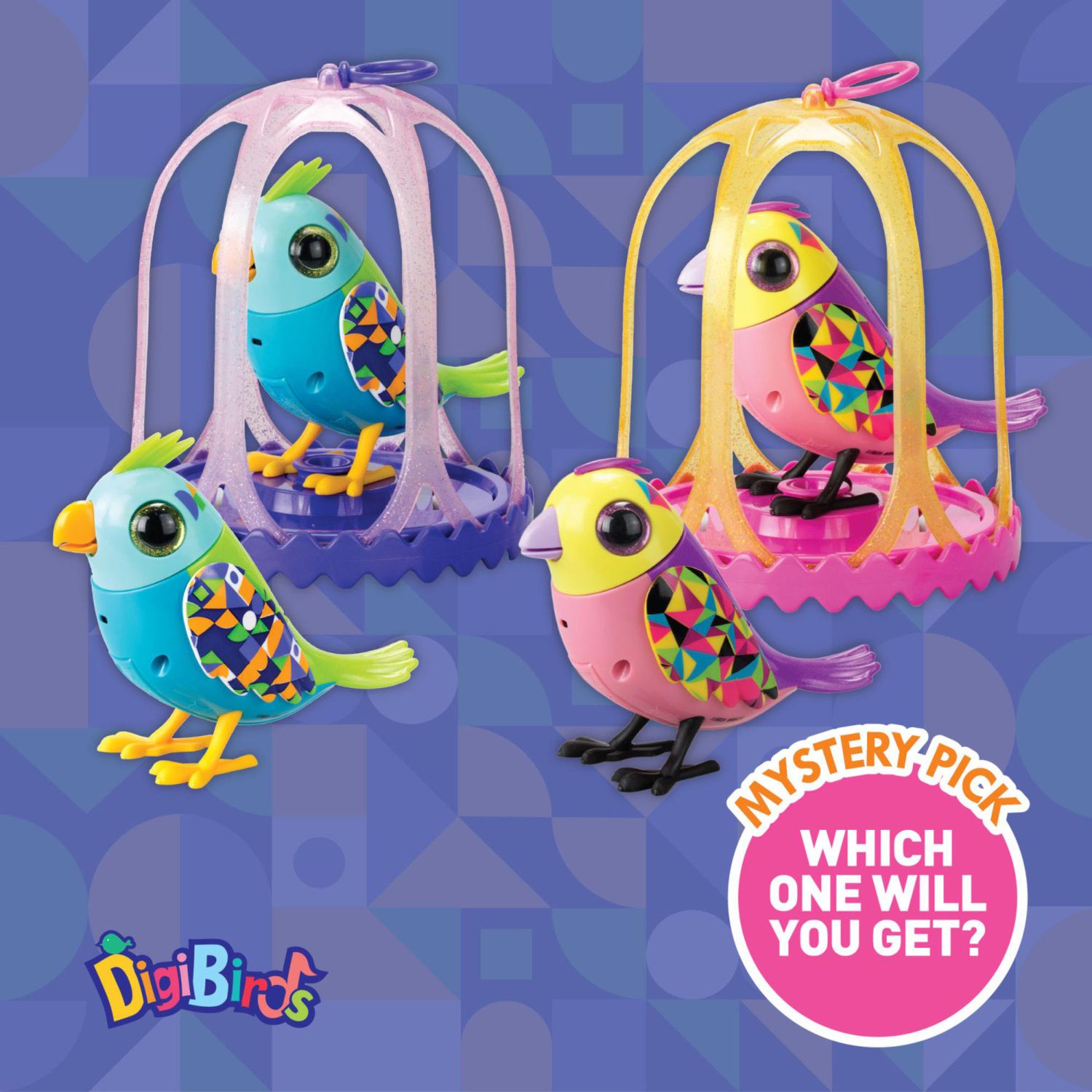 Детские фигурки DigiBirds Interactive Singing Bird & Cage Musical Pet — фото 2