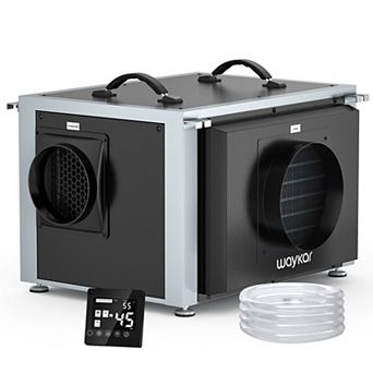 Waykar 125 Pints Dehumidifier for Home, Basement with Drain Hose, up to 6500 Sq. Ft.