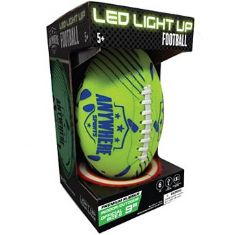 Anywhere Sports LED Light-Up 9-Inch Inflatable Rubber Football