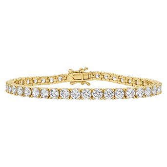 PRIMROSE Polished Round Cubic Zirconia Tennis Bracelet
