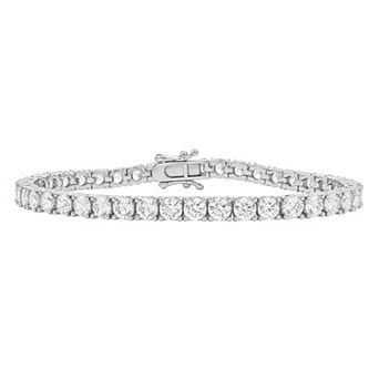 PRIMROSE Polished Round Cubic Zirconia Tennis Bracelet