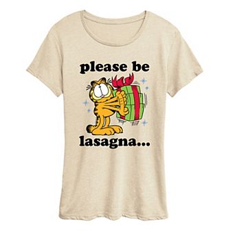 Women's Garfield "Please Be Lasagna…" Graphic Tee