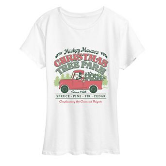 Women's Disney's Mickey Mouse Christmas Tree Farm Graphic Tee