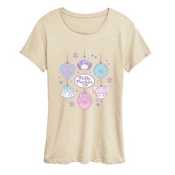 Women's Polly Pocket Christmas Ornaments Graphic Tee