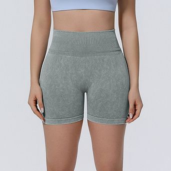 Women's High-Waisted Stretch Yoga Shorts, Sports Workout Shorts for Running and Fitness