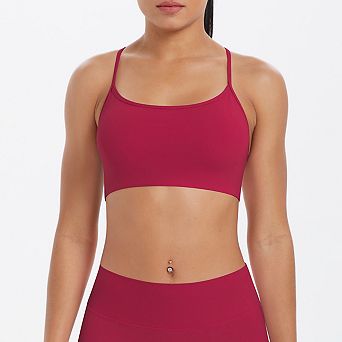 Women's Seamless Backless Sports Bra Cross Back Workout Yoga Bra