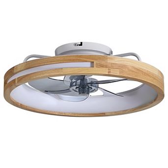 YIORTWO 20 Inch Flush Mount Ceiling Fan 6 Speed Reversible Dimmable LED with APP and Remote