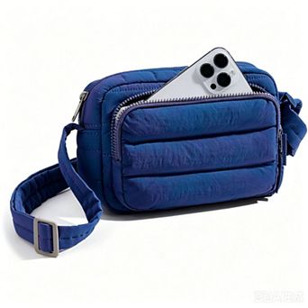 Women's Puffy Crossbody Bag, RFID Blocking, Adjustable Strap, 3.4L Compact for Travel Daily