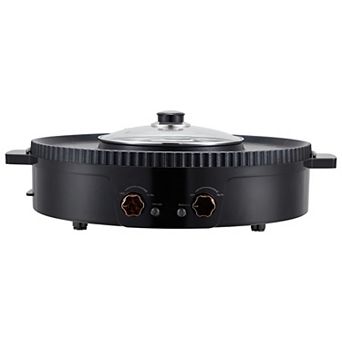 YIORTWO 2 in 1 Electric Hot Pot with Grill Smokeless Indoor BBQ Cooker for Family
