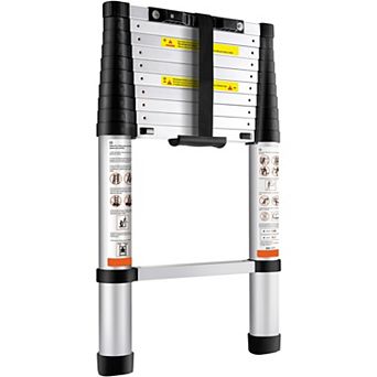 YIORTWO 10.5 Ft Telescoping Extension Ladder Portable Aluminum Step Ladder for Home RV Outdoor Work