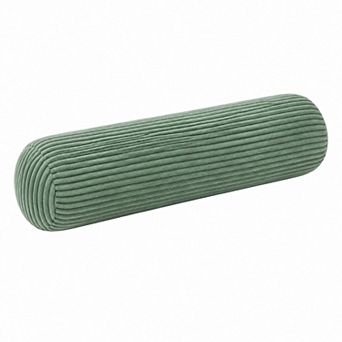 Unikome Corduroy Bolster Pillow 24 Inch Decorative Sofa Cushion, Soft Striped Throw Pillow