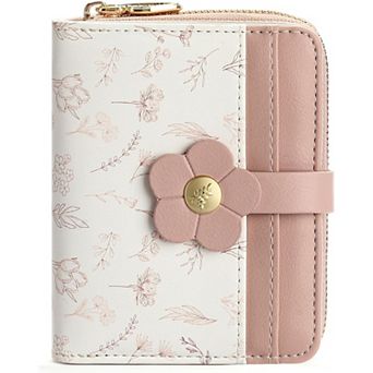 Women's RFID Bifold PU Leather Wallet,Large Capacity Card Holder with Zipper Pocket,for Daily Travel