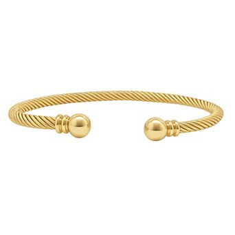 PRIMROSE Polished Twisted Bangle Bracelet