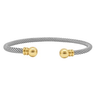 PRIMROSE Polished Twisted Bangle Bracelet