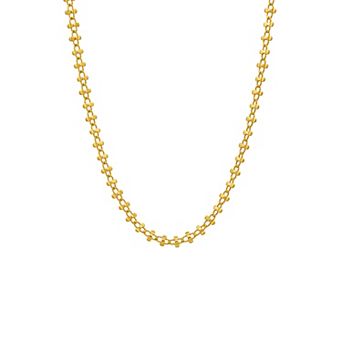 PRIMROSE 14k Gold Flash Plated Cubic Zirconia Butterfly Chain Necklace