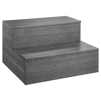 Hot Tub Steps, 2-Step Spa Outdoor Stairs with 600 lbs Weight Capacity for Porch Patio Deck Campers
