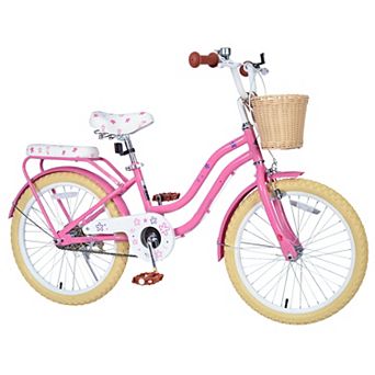 KTMBDW Girls Bike, 20 Inch Kids Bike for 7-10 Years Old Children, Kids Bicycle with Basket