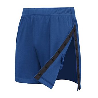 PINSPARK Mens Snap Button Tear Away Shorts Knee Hip Surgery Recovery Shorts with Pockets