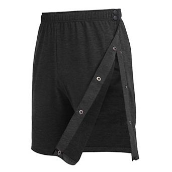 PINSPARK Mens Snap On Athletic Shorts Hip Knee Replacement Recovery Wear with Pockets