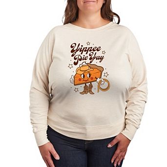 Plus Size Yippee Pie Yay French Terry Long Sleeve Tee