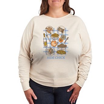 Plus Size Side Chick French Terry Long Sleeve Tee