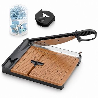 Wood Guillotine Paper Trimmer Corner Rounder Heavy Duty Base Precision Cutting For Crafting
