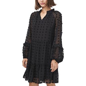 Women's MSK V-Neck Tiered Babydoll Dress