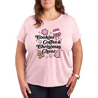 Plus Size "Cookies, Coffee & Christmas Cheer" Graphic Tee