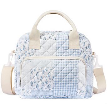 Quilted Lunch Bag Insulated Tote Women Work Picnic