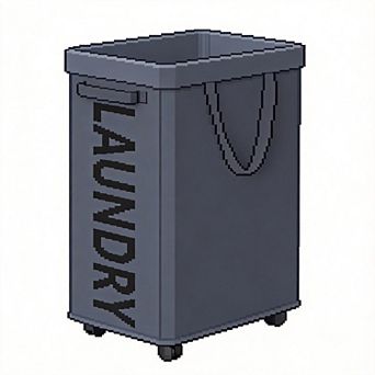 Laundry Hamper Wheels Rolling Basket Removable Mesh Bag Clothes Storage