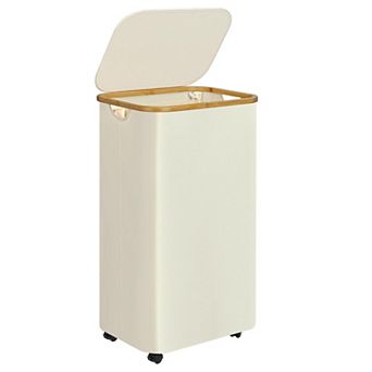 Laundry Basket Wheels Lid Handles Collapsible Waterproof