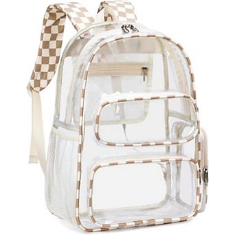 17" Transparent Bookbag See Through Student School Travel Bag