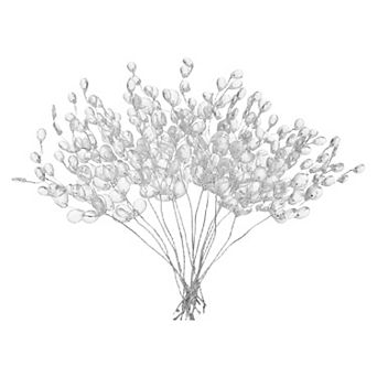 16 pc Acrylic Bead Drop Stems, Crystal Floral Picks Artificial Bouquets Flowers