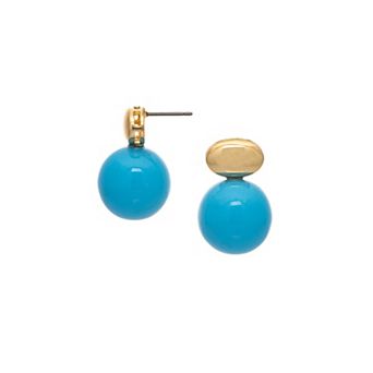 Rivka Friedman 18K Gold Plated Turquoise Bubble Drop Earrings