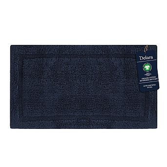 Delara Organic Cotton Reversible Bath Mat GOTS & OEKO-TEX Certified 3000 GSM